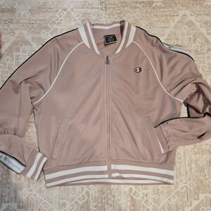 Champion Women's Pink Track Jacket Size Large Like New
